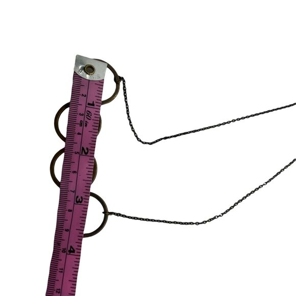 Necklace Handmade Womens Brass Copper Tone S Hook Circular Ring Pendant Chain - Picture 6 of 13